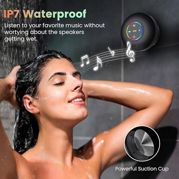 ๐ Essential Volt Pro - Waterproof Bluetooth Speaker with Suction Base and LED Lights